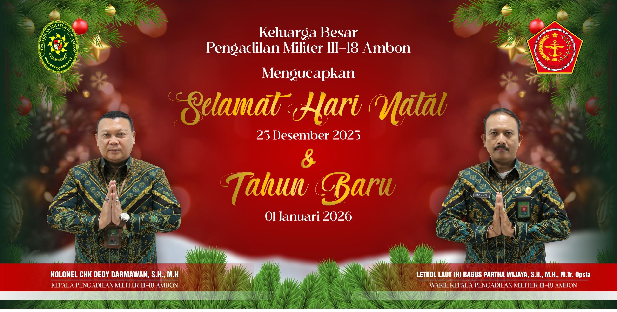 Ucapan selamat Hari Raya Natal dan Tahun Baru